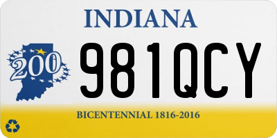 IN license plate 981QCY