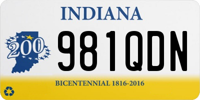 IN license plate 981QDN