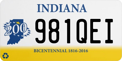 IN license plate 981QEI