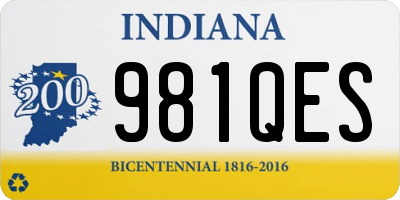 IN license plate 981QES