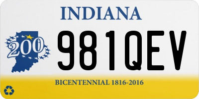 IN license plate 981QEV