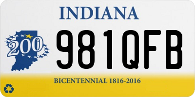 IN license plate 981QFB