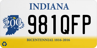 IN license plate 981QFP