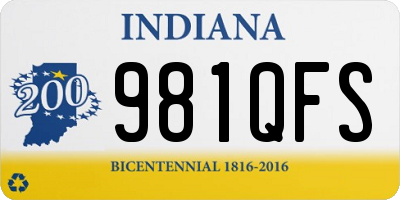 IN license plate 981QFS