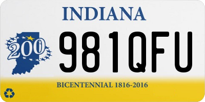 IN license plate 981QFU