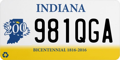 IN license plate 981QGA