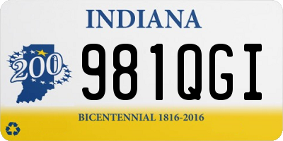 IN license plate 981QGI