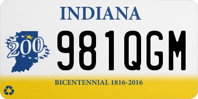 IN license plate 981QGM