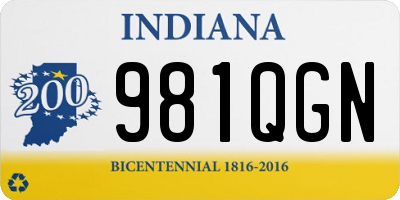 IN license plate 981QGN