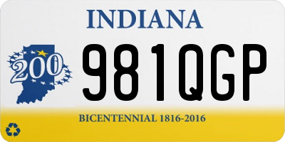 IN license plate 981QGP