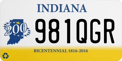 IN license plate 981QGR