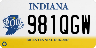 IN license plate 981QGW