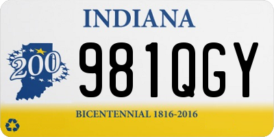 IN license plate 981QGY