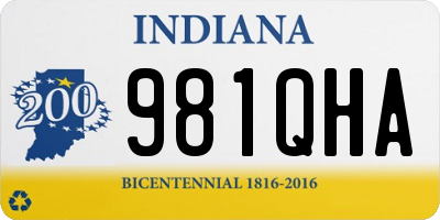 IN license plate 981QHA