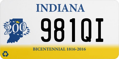 IN license plate 981QI