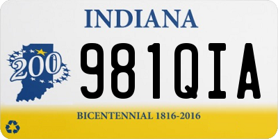 IN license plate 981QIA