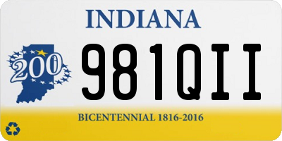 IN license plate 981QII