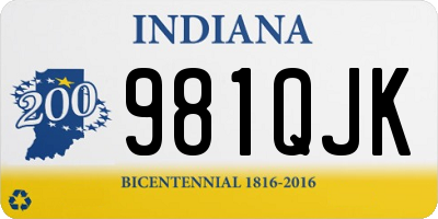 IN license plate 981QJK