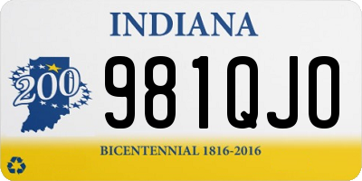 IN license plate 981QJO