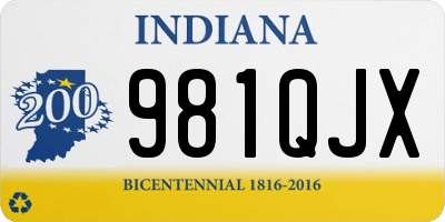 IN license plate 981QJX