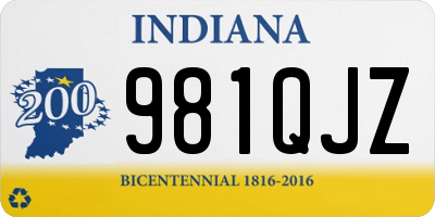 IN license plate 981QJZ