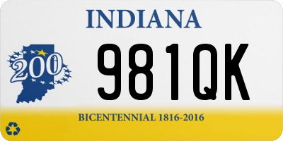 IN license plate 981QK