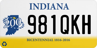 IN license plate 981QKH