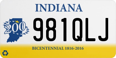 IN license plate 981QLJ