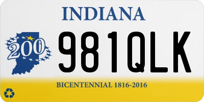 IN license plate 981QLK
