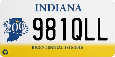 IN license plate 981QLL