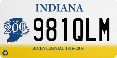 IN license plate 981QLM