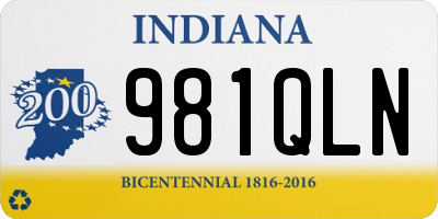 IN license plate 981QLN