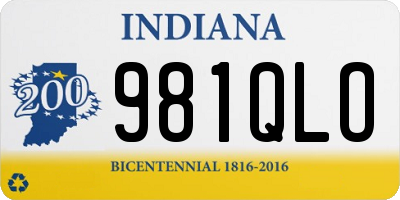 IN license plate 981QLO