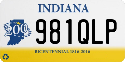 IN license plate 981QLP