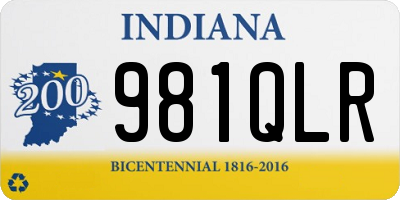 IN license plate 981QLR