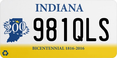 IN license plate 981QLS
