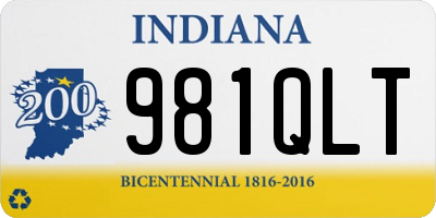 IN license plate 981QLT