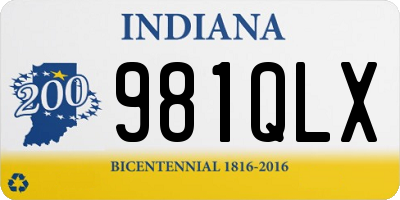 IN license plate 981QLX