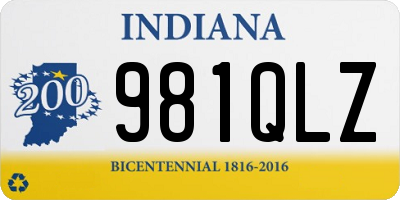 IN license plate 981QLZ
