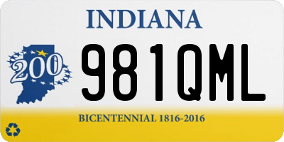 IN license plate 981QML