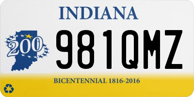 IN license plate 981QMZ