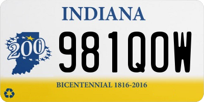 IN license plate 981QOW