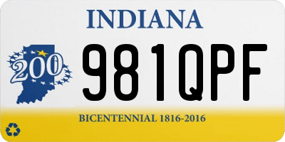 IN license plate 981QPF