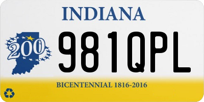 IN license plate 981QPL