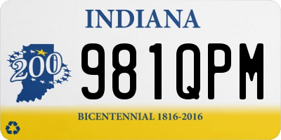 IN license plate 981QPM