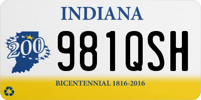 IN license plate 981QSH