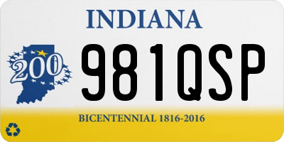 IN license plate 981QSP