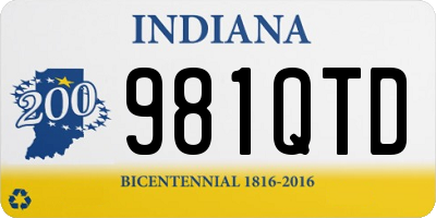 IN license plate 981QTD