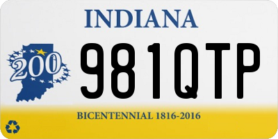 IN license plate 981QTP