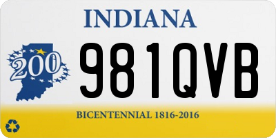 IN license plate 981QVB